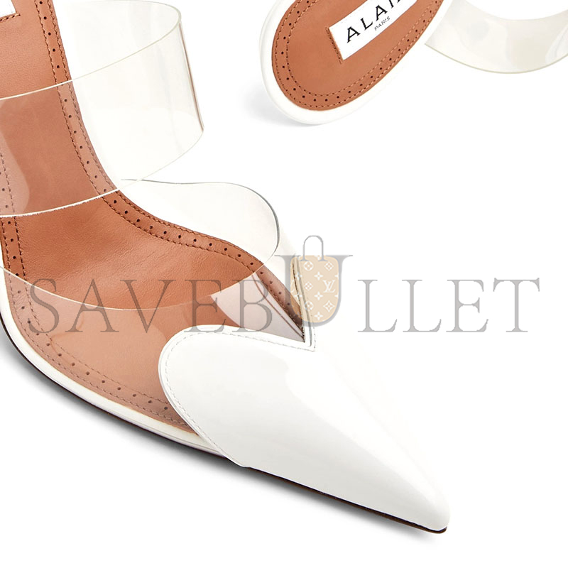 ALAÏA LE COEUR 90MM PATENT MULE AA3M053CK150-010